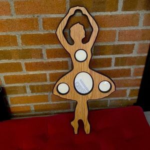 Ballerina picture frame. Wooden. 23” tall. Brand new